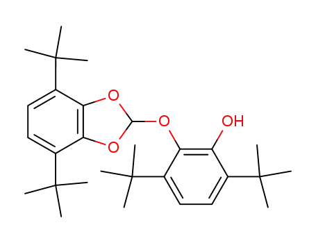 Molecular Structure of 93378-35-9 (3,6-Di-tert-butyl-2-(4,7-di-tert-butyl-benzo[1,3]dioxol-2-yloxy)-phenol)