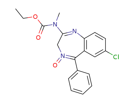 Molecular Structure of 79859-77-1 (7-chloro-2-(N-methylethoxycarbonylamino)-5-phenyl-3H-1,4-benzodiazepine-4-oxide)