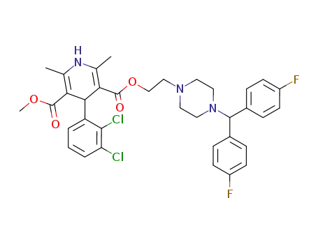 3,5-Pyridinedicarboxylic acid,
4-(2,3-dichlorophenyl)-1,4-dihydro-2,6-dimethyl-,
2-[4-[bis(4-fluorophenyl)methyl]-1-piperazinyl]ethyl methyl ester