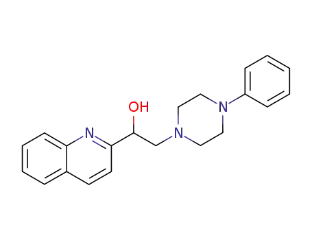 Molecular Structure of 126921-32-2 (2-(4-phenylpiperazin-1-yl)-1-quinolin-2-ylethanol)