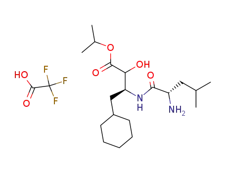 (S)-3-((S)-2-Amino-4-methyl-pentanoylamino)-4-cyclohexyl-2-hydroxy-butyric acid isopropyl ester; compound with trifluoro-acetic acid