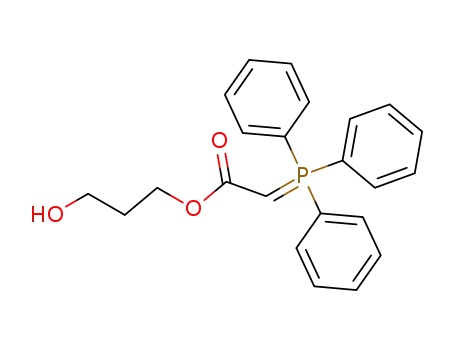 Molecular Structure of 141951-51-1 (Acetic acid, (triphenylphosphoranylidene)-, 3-hydroxypropyl ester)