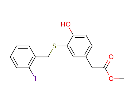 Methyl <4-Hydroxy-3-(2-iodobenzylthio)phenyl>acetate