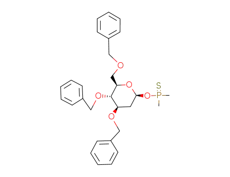 3,4,6-tri-O-benzyl-2-deoxy-β-D-glucopyranosyl dimethylphosphinothioate