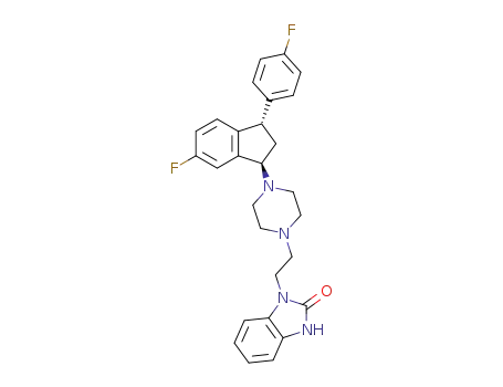 1-(2-{4-[(1R,3S)-6-Fluoro-3-(4-fluoro-phenyl)-indan-1-yl]-piperazin-1-yl}-ethyl)-1,3-dihydro-benzoimidazol-2-one