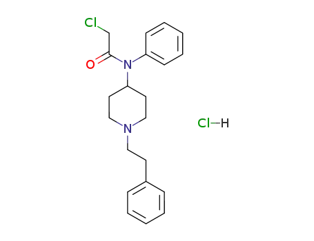 Molecular Structure of 82003-67-6 (2-chloro-N-phenyl-N-<1-(2-phenylethyl)-4-piperidinyl>acetamide hydrochloride)