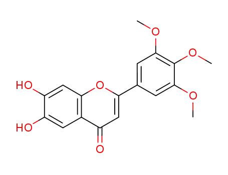 Molecular Structure of 79492-73-2 (6,7-Dihydroxy-3',4',5'-trimethoxyflavone)