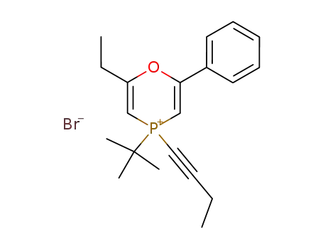 4-(1-Butinyl)-4-tert-butyl-2-ethyl-6-phenyl-4H-1,4-oxaphosphorin-4-ium-bromid