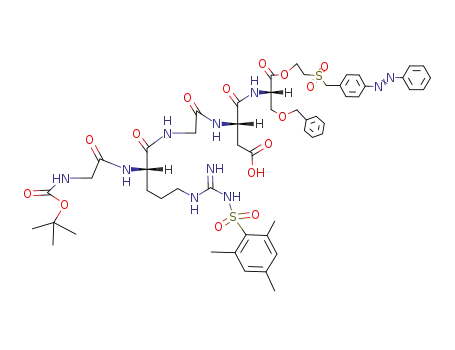 Molecular Structure of 132304-04-2 (Boc-Gly-Arg(Mts)-Gly-Asp-Ser(Bzl)-OPse)