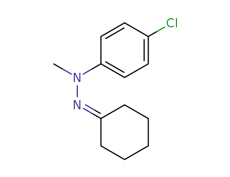Molecular Structure of 109772-08-9 (N-Methyl-N-(p-chlorophenyl)hydrazone of Cyclohexanone)