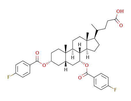 5β-cholanic acid-3α,7α-diol di-p-fluorobenzoate