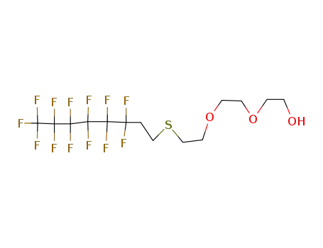Molecular Structure of 104581-04-6 (Ethanol,
2-[2-[2-[(3,3,4,4,5,5,6,6,7,7,8,8,8-tridecafluorooctyl)thio]ethoxy]ethoxy]-)