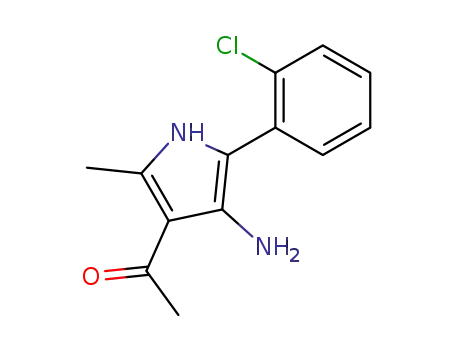 Molecular Structure of 91481-02-6 (1-[4-amino-5-(2-chlorophenyl)-2-methyl-1H-pyrrol-3-yl]ethanone)