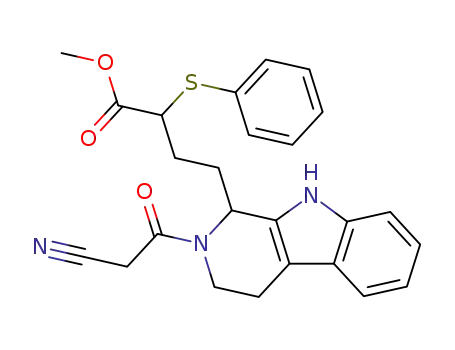 4-[2-(2-Cyano-acetyl)-2,3,4,9-tetrahydro-1H-β-carbolin-1-yl]-2-phenylsulfanyl-butyric acid methyl ester