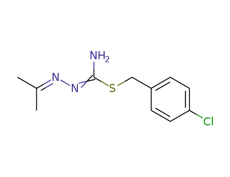 Molecular Structure of 67642-92-6 (Hydrazinecarboximidothioic acid, (1-methylethylidene)-,
(4-chlorophenyl)methyl ester)