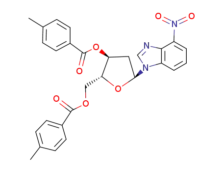 4-Nitro-1-<2-deoxy-3,5-bis-O-(4-methylbenzoyl)-α-D-erythropentofuranosyl>benzimidazole