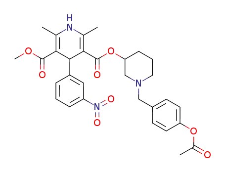 N-p-acetoxybenzyl-3-piperidinyl methyl 1,4-dihydro-2,6-dimethyl-4-(3-nitrophenyl)-3,5-pyridinedicarboxylate