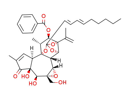 6H-2,8b-Epoxyoxireno[6,7]azuleno[5,4-e]-1,3-benzodioxol-6-one,10-(benzoyloxy)-3a,3b,3c,4a,5,5a,8a,9,10,10a-decahydro-5,5a-dihydroxy-4a-(hydroxymethyl)-7,9-dimethyl-10a-(1-methylethenyl)-2-(1E,3E)-1,3-