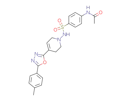 Acetamide, N-(4-(((3,6-dihydro-4-(5-(4-methylphenyl)-1,3,4-oxadiazol-2-yl)-1(2H)-pyridinyl)amino)sulfonyl)phenyl)-