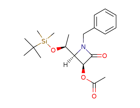 Acetic acid (2S,3S)-1-benzyl-2-[(S)-1-(tert-butyl-dimethyl-silanyloxy)-ethyl]-4-oxo-azetidin-3-yl ester