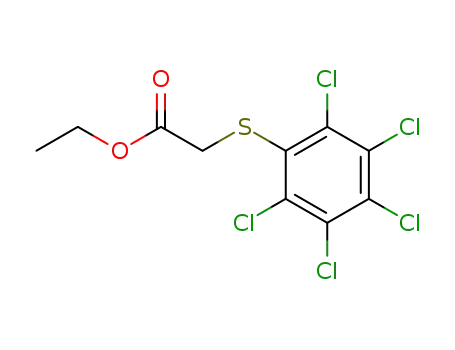 Molecular Structure of 90724-20-2 (Pentachlorphenylmercapto-essigsaeure-aethylester)