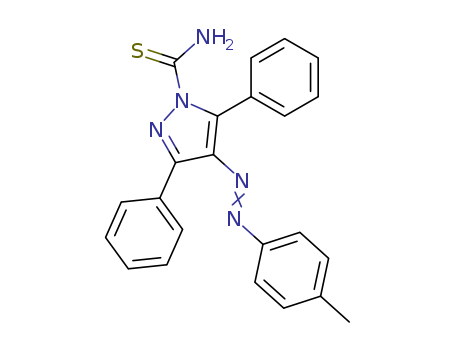 1H-Pyrazole-1-carbothioamide,4-[2-(4-methylphenyl)diazenyl]-3,5-diphenyl- cas  24749-15-3