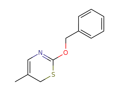 Molecular Structure of 89996-49-6 (6H-1,3-Thiazine, 5-methyl-2-(phenylmethoxy)-)