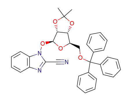 1-(5-O-Triphenylmethyl-2,3-O-isopropylidene-β-D-ribofuranosyloxy)cyanobenzimidazole