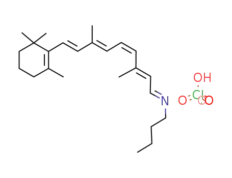 Butyl-[(2E,4Z,6E,8E)-3,7-dimethyl-9-(2,6,6-trimethyl-cyclohex-1-enyl)-nona-2,4,6,8-tetraen-(E)-ylidene]-amine; compound with perchloric acid
