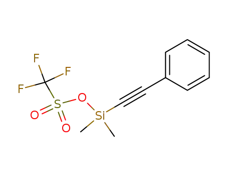 Molecular Structure of 135580-37-9 (Methanesulfonic acid, trifluoro-, dimethyl(phenylethynyl)silyl ester)