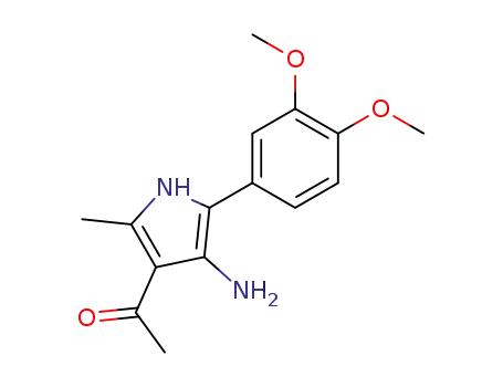 Molecular Structure of 91480-90-9 (1-[4-amino-5-(3,4-dimethoxyphenyl)-2-methyl-1H-pyrrol-3-yl]ethanone)