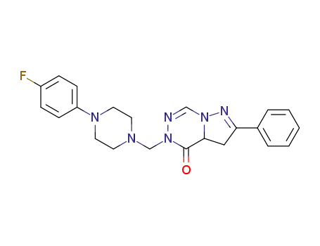 Pyrazolo(1,5-d)(1,2,4)triazin-4(5H)-one, 3,3a-dihydro-5-((4-(4-fluorophenyl)-1-piperazinyl)methyl)-2-phenyl-