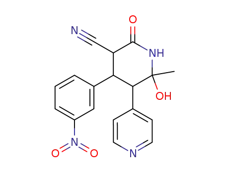 3-Piperidinecarbonitrile,
6-hydroxy-6-methyl-4-(3-nitrophenyl)-2-oxo-5-(4-pyridinyl)-