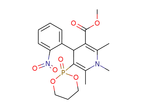 Molecular Structure of 107563-19-9 (1,2,6-Trimethyl-4-(2-nitro-phenyl)-5-(2-oxo-2λ<sup>5</sup>-[1,3,2]dioxaphosphinan-2-yl)-1,4-dihydro-pyridine-3-carboxylic acid methyl ester)