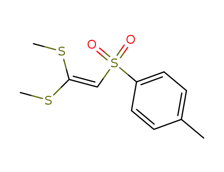 Molecular Structure of 26958-47-4 (Benzene, 1-[[2,2-bis(methylthio)ethenyl]sulfonyl]-4-methyl-)