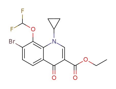 7-BROMO-1-CYCLOPROPYL-8-(DIFLUOROMETHOXY)-1,4-DIHYDRO-4-OXO-3-QUINOLINECARBOXYLIC ACID 에틸 에스테르