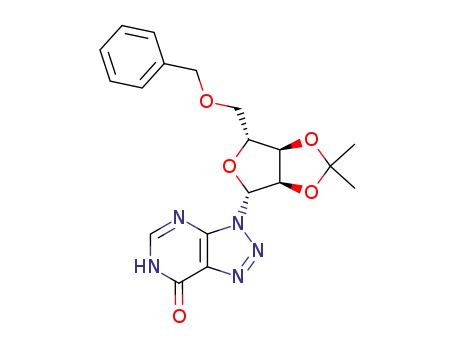 Molecular Structure of 149355-97-5 (9-(5'-O-benzyl-2',3'-O-isopropylidene-β-D-ribofuranosyl)-8-azahypoxanthine)