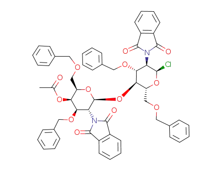 4-O-(4-O-acetyl-3,6-di-O-benzyl-2-deoxy-2-phthalimido-β-D-galactopyranosyl)-3,6-di-O-benzyl-2-deoxy-2-phthalimido-α-D-glucopyranosyl chloride