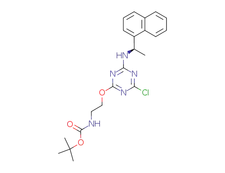 tert-butyl-2-{[4-chloro-6-(R)-(1-(1-naphthyl)ethylamino)-1,3,5-triazin-2-yl]oxy}ethylcarbamate