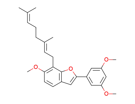 Benzofuran,
2-(3,5-dimethoxyphenyl)-7-(3,7-dimethyl-2,6-octadienyl)-6-methoxy-,
(E)-