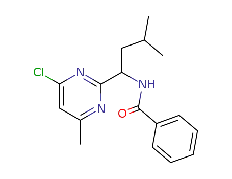 Molecular Structure of 88875-05-2 (Benzamide, N-[1-(4-chloro-6-methyl-2-pyrimidinyl)-3-methylbutyl]-)