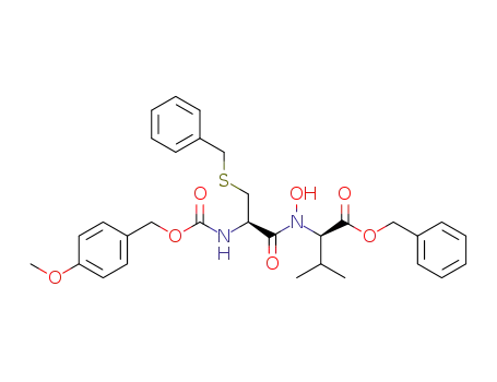 D-Valine,
N-hydroxy-N-[N-[[(4-methoxyphenyl)methoxy]carbonyl]-S-(phenylmethyl)
-L-cysteinyl]-, phenylmethyl ester