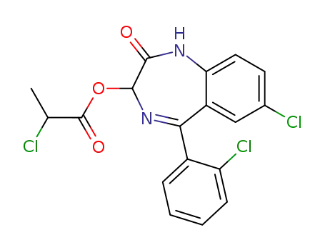 Molecular Structure of 82841-78-9 (lorazepam-α-chloro-propionate)