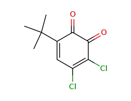 Molecular Structure of 80284-16-8 (6-tert-Butyl-3,4-dichloro-[1,2]benzoquinone)