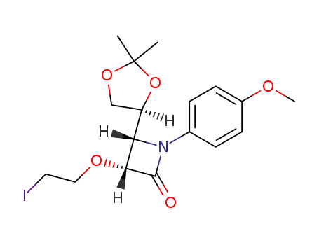 (3R,4S)-4-((S)-2,2-Dimethyl-[1,3]dioxolan-4-yl)-3-(2-iodo-ethoxy)-1-(4-methoxy-phenyl)-azetidin-2-one