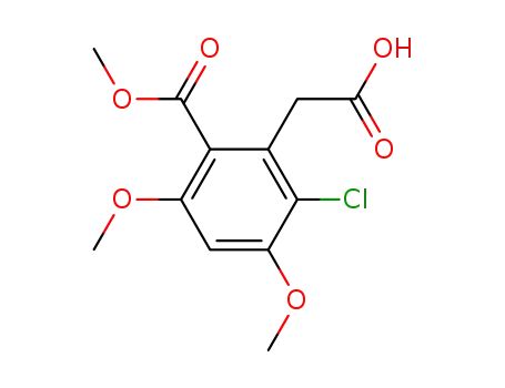 2-methoxycarbonyl-6-chloro-3,5-dimethoxyphenylacetic acid