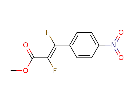 Molecular Structure of 61855-59-2 (2-Propenoic acid, 2,3-difluoro-3-(4-nitrophenyl)-, methyl ester, (E)-)