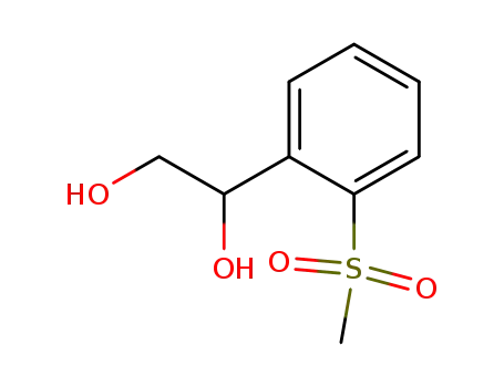 Molecular Structure of 92474-86-7 (o-Methylsulfon-phenylaethylenglykol)