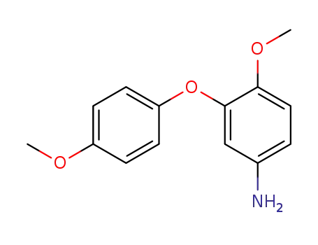 Molecular Structure of 14064-97-2 (4-METHOXY-3-(4-METHOXYPHENOXY)ANILINE)