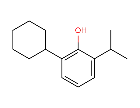 Molecular Structure of 74927-00-7 (2-cyclohexyl-6-(1-methylethyl)phenol)